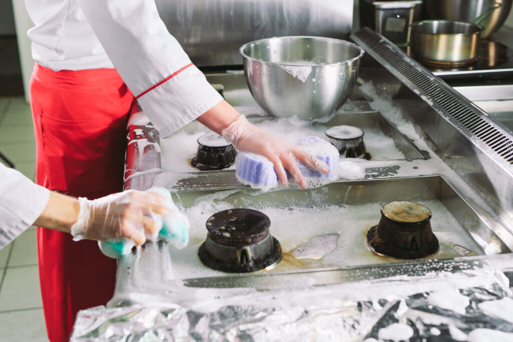 Sanitary day in the restaurant